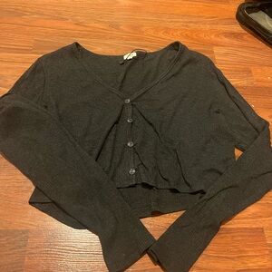 Garage long sleeve crop top, size large